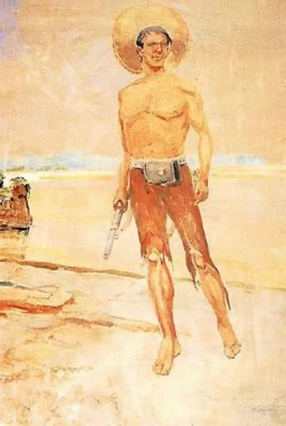 Alfredo Norfini, Cabano Paraense, 1940. Aquarela, 97,3 x 69 cm - Acervo do Museu de Arte de Belém
